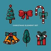 Kerstmis element ontwerp sticker illustratie vector