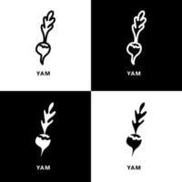 juweel yams icoon logo. yam biologisch voedsel symbool illustratie vector