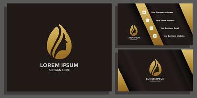 beauty design logo en branding card vector