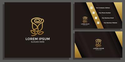 beauty design logo en branding card vector