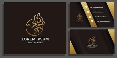 beauty design logo en branding card vector