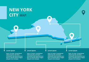 new york map infographic vector