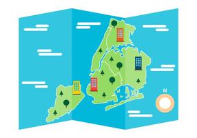 Gratis Iconische New York Kaart Vector