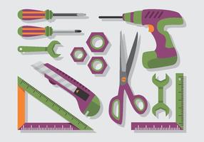 Bricolage muurschildering apparatuur vector pack