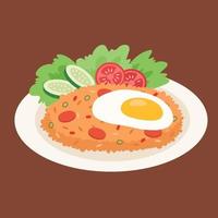 Indonesisch gebakken rijst- tekenfilm vector