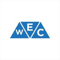 ewc driehoek vorm logo ontwerp Aan wit achtergrond. ewc creatief initialen brief logo concept. vector