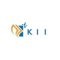 kii credit reparatie accounting logo ontwerp Aan wit achtergrond. kii creatief initialen groei diagram brief logo concept. kii bedrijf financiën logo ontwerp. vector