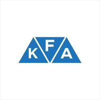 fka driehoek vorm logo ontwerp Aan wit achtergrond. fka creatief initialen brief logo concept. vector