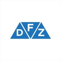 fdz driehoek vorm logo ontwerp Aan wit achtergrond. fdz creatief initialen brief logo concept. vector