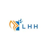 lhh credit reparatie accounting logo ontwerp Aan wit achtergrond. lhh creatief initialen groei diagram brief logo concept. lhh bedrijf financiën logo ontwerp. vector