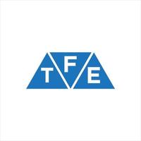 fte driehoek vorm logo ontwerp Aan wit achtergrond. fte creatief initialen brief logo concept. vector