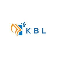 kbl credit reparatie accounting logo ontwerp Aan wit achtergrond. kbl creatief initialen groei diagram brief logo concept. kbl bedrijf financiën logo ontwerp. vector