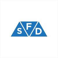 fsd driehoek vorm logo ontwerp Aan wit achtergrond. fsd creatief initialen brief logo concept.fsd driehoek vorm logo ontwerp Aan wit achtergrond. fsd creatief initialen brief logo concept. vector