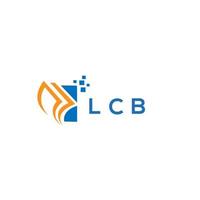 lcb credit reparatie accounting logo ontwerp Aan wit achtergrond. lcb creatief initialen groei diagram brief logo concept. lcb bedrijf financiën logo ontwerp. vector