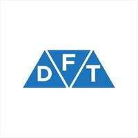 fdt driehoek vorm logo ontwerp Aan wit achtergrond. fdt creatief initialen brief logo concept. vector