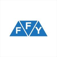 ffy driehoek vorm logo ontwerp Aan wit achtergrond. ffy creatief initialen brief logo concept. vector
