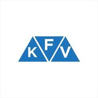 fkv driehoek vorm logo ontwerp Aan wit achtergrond. fkv creatief initialen brief logo concept. vector