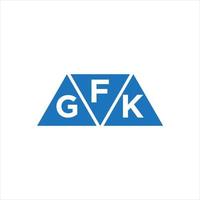 fgk driehoek vorm logo ontwerp Aan wit achtergrond. fgk creatief initialen brief logo concept. vector