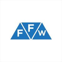 ffw driehoek vorm logo ontwerp Aan wit achtergrond. ffw creatief initialen brief logo concept. vector