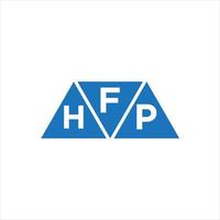 fhp driehoek vorm logo ontwerp Aan wit achtergrond. fhp creatief initialen brief logo concept. vector