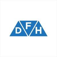 fdh driehoek vorm logo ontwerp Aan wit achtergrond. fdh creatief initialen brief logo concept. vector