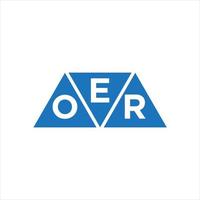 eor driehoek vorm logo ontwerp Aan wit achtergrond. eor creatief initialen brief logo concept. vector