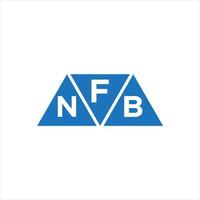 fnb driehoek vorm logo ontwerp Aan wit achtergrond. fnb creatief initialen brief logo concept. vector