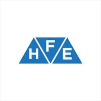 fhe driehoek vorm logo ontwerp Aan wit achtergrond. fhe creatief initialen brief logo concept. vector