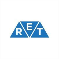 ert driehoek vorm logo ontwerp Aan wit achtergrond. ert creatief initialen brief logo concept. vector