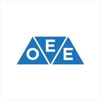 eoe driehoek vorm logo ontwerp Aan wit achtergrond. eoe creatief initialen brief logo concept. vector