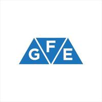 fge driehoek vorm logo ontwerp Aan wit achtergrond. fge creatief initialen brief logo concept. vector