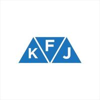 fkj driehoek vorm logo ontwerp Aan wit achtergrond. fkj creatief initialen brief logo concept. vector