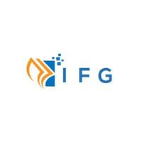 ifg credit reparatie accounting logo ontwerp Aan wit achtergrond. ifg creatief initialen groei diagram brief logo concept. ifg bedrijf financiën logo ontwerp. vector