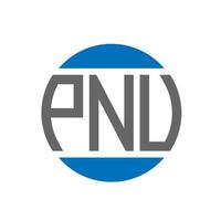 pnu brief logo ontwerp Aan wit achtergrond. pnu creatief initialen cirkel logo concept. pnu brief ontwerp. vector