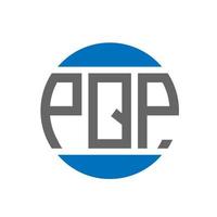 pqp brief logo ontwerp Aan wit achtergrond. pqp creatief initialen cirkel logo concept. pqp brief ontwerp. vector