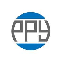 py brief logo ontwerp Aan wit achtergrond. py creatief initialen cirkel logo concept. py brief ontwerp. vector