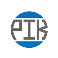 pik brief logo ontwerp Aan wit achtergrond. pik creatief initialen cirkel logo concept. pik brief ontwerp. vector