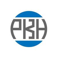 pkh brief logo ontwerp Aan wit achtergrond. pkh creatief initialen cirkel logo concept. pkh brief ontwerp. vector