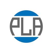 pla brief logo ontwerp Aan wit achtergrond. pla creatief initialen cirkel logo concept. pla brief ontwerp. vector