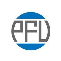 pfu brief logo ontwerp Aan wit achtergrond. pfu creatief initialen cirkel logo concept. pfu brief ontwerp. vector