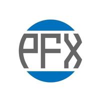 pfx brief logo ontwerp Aan wit achtergrond. pfx creatief initialen cirkel logo concept. pfx brief ontwerp. vector