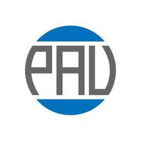 pau brief logo ontwerp Aan wit achtergrond. pau creatief initialen cirkel logo concept. pau brief ontwerp. vector