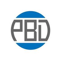 pbd brief logo ontwerp Aan wit achtergrond. pbd creatief initialen cirkel logo concept. pbd brief ontwerp. vector