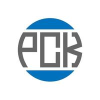 pck brief logo ontwerp Aan wit achtergrond. pck creatief initialen cirkel logo concept. pck brief ontwerp. vector