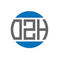 ozh brief logo ontwerp Aan wit achtergrond. ozh creatief initialen cirkel logo concept. ozh brief ontwerp. vector
