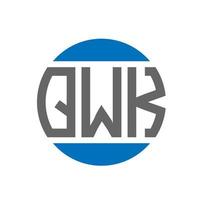 qwk brief logo ontwerp Aan wit achtergrond. qwk creatief initialen cirkel logo concept. qwk brief ontwerp. vector