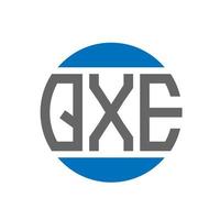 qxe brief logo ontwerp Aan wit achtergrond. qxe creatief initialen cirkel logo concept. qxe brief ontwerp. vector