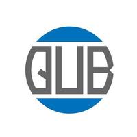 qub brief logo ontwerp Aan wit achtergrond. qub creatief initialen cirkel logo concept. qub brief ontwerp. vector