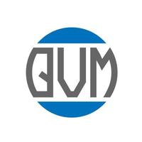 qvm brief logo ontwerp Aan wit achtergrond. qvm creatief initialen cirkel logo concept. qvm brief ontwerp. vector
