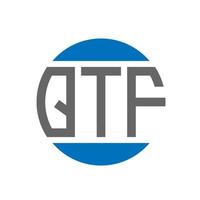 qtf brief logo ontwerp Aan wit achtergrond. qtf creatief initialen cirkel logo concept. qtf brief ontwerp. vector